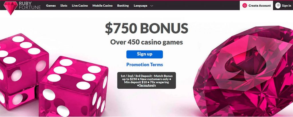 Online baccarat Ruby Fortune Casino
